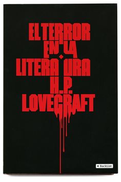 a book cover with the words el terror en la litterra del lovecraft