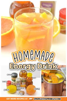 an image of homemade energy drink with oranges