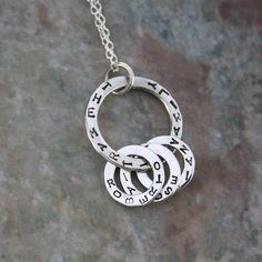 personalised family necklace by posh totty designs boutique | notonthehighstreet.com Posh Totty, Cheap Silver Rings, Family Necklace, Family Jewels, Small Rings