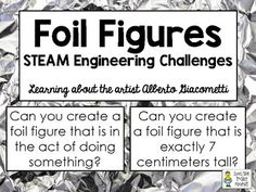 an advertisement for foil figures with text on the front and bottom panel, which reads steam engineering challenges