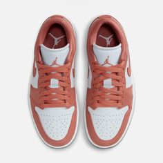 Style No. DC0774-080 Color: Pure Platinum/White/Sky J Orange Air Jordan 1 Low "Pink Salmon" Low features a high-end mix of leather and synthetic materials in the upper. An Air unit is encapsulated in the heel, giving you lightweight cushioning that's been a sensation for more than a generation. The Wings logo on the heel, a Jumpman design on the tongue, and a "23" lace tab trim the shoe with iconic details. Air Jordan 1 Low Women's Shoes. Air Jordan 1 Low Women, Jordan 1 Low Women, Aj1 Low, Nike Jordan 1 Low, Original Air Jordans, Ugg Slides, Air Jordans Women, High Vibrations, Jordan Sneaker