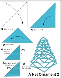 how to make an origami pyramid with pictures and instructions - step by step