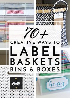 the top ten creative ways to label baskets and bins for crafting, sewing or crafts