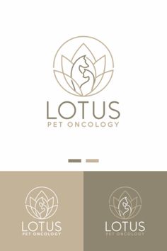 lotus pet logo with the word lotus on it