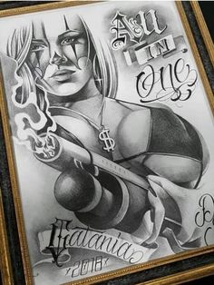 Prison Drawings, Gangster Tattoo, Leg Sleeve Tattoos, Leg Tattoo Ideas, Angel Tattoos, Chicano Style, Girl Face Tattoo, Cheetah Cubs, Gangsta Tattoos