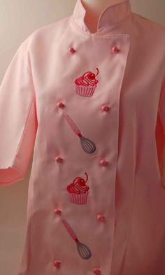 I think I need one of these to wear in my dream bakery Chef Attire, Beauty Salon Uniform Ideas, Chef Dress, Cafe Uniform, Dream Bakery