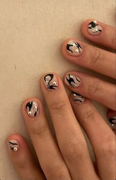 Edgy Nails Grunge Short, Minimal Nails Art, Anime Nails, Edgy Nails, Minimal Nails