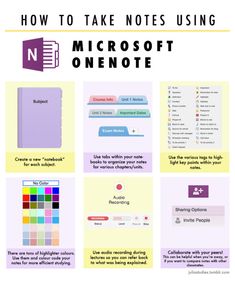 how to take notes using microsoft's one - on - one guide for students