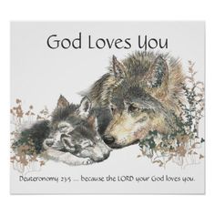 a happy birthday card with an image of two wolfs and the words, happy birthday mom