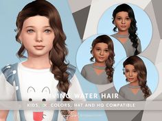 Sims 4 Mods Patreon Hair, The Sims 4 Mods Patreon, Sims 4 Mods Patreon, The Sims Mods, Medieval Baby, Children Hairstyles, New Braided Hairstyles, Medieval Hairstyles, Water Hair