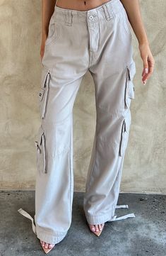 Tinashe Cargo Pants - Light Grey 00s Aesthetic, Split Long Dress, Maxi Dress Sale, Popular Dresses, Sparkle Dress, Colour Light, Dresses By Length, Formal Dresses Prom, Daily Look