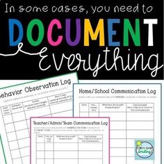 there are two different types of documentation for each student to use in the classroom, and they