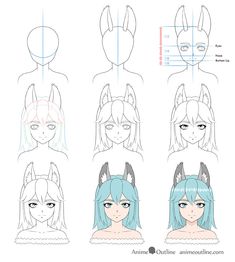 Girl Drawings Easy, Wolf Cut Drawing, Draw A Wolf, Air Gear Anime, Drawing Anime Bodies, Girl Drawing Easy, Wolf Eyes, How To Draw Anime