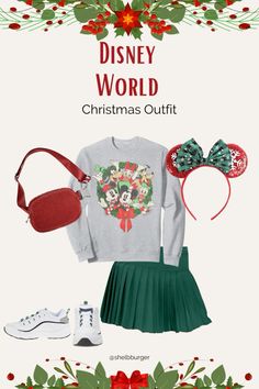 Disney Ootd Winter, Cute Disney Christmas Outfits, Disney Christmas Family Outfits, Disney Christmas Party Outfit Ideas, Disney Outfits Women Winter Park, Disneyland In December Outfits, Mickeys Very Merry Christmas Outfits, Disney At Christmas Outfits