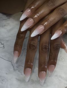 Almond Nails On Black Skin, Almond French Tip Nails Black Women, Almond Acrylic Nails Black Women, Almond Nails Abstract Designs, Professional Almond Nails, Short Baddie Almond Nails, Oval Nails Black Women, Almond Nails On Black Women, Almond Nails Dark Skin