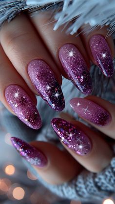 Red Nails Christmas Design, Sugar Plum Fairy Nails