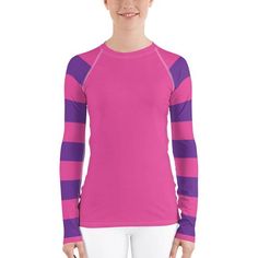 Playful Fitted Purple Tops, Playful Fitted Sports Top, Playful Striped Long Sleeve Top, Striped Long Sleeve Playful Top, Fitted Striped Tops For Sports, Striped Fitted Sportswear Top, Cat In Alice In Wonderland, Sully Costume, Disney World 2024