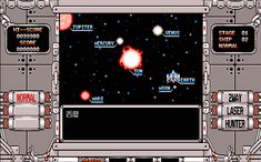 an old computer game with space in the background