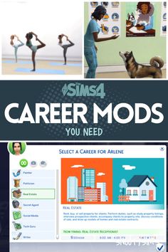 an image of some people doing different things on the webpage, with text that reads career mods you need