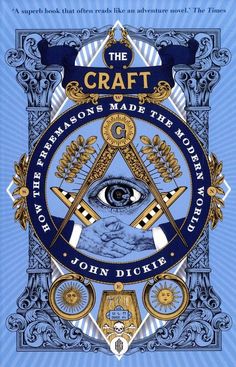 the book cover for the craft, with an all seeing eye and masonic symbols on it