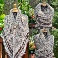 the shawl is crocheted and ready to be draped into someone's coat