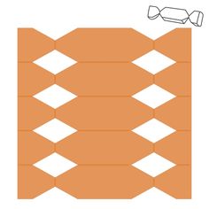 an orange and white tile pattern with two diagonals in the middle, one on each side