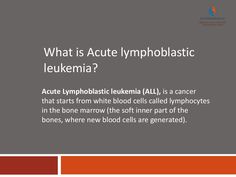 What is Acute Lymphoblastic Leukemia? by Dharamshila #Blood and #Marrow Stem Cell Transplantation Centre via slideshare Types Of Blood Cells, Cord Blood Banking, Med Surg, White Blood, White Blood Cells, Red Blood Cells, Strong Love, Blood Cells