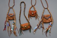 Medicine Bag, Leather Scraps, Sewing Leather, Leather Projects, Leather Fringe