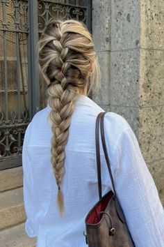 French Hairstyles, Easy Work Hairstyles, Effortless Hairstyles, School Looks, Summer Hair, French Braid, Stylish Hair