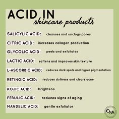 Find out what all those different acids do! #skincare #estheticianlife Esthetician School Bag, Esthetician Career, Esthetician Quotes, Esthetician School, Skin Therapist