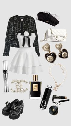 Estilo Blair Waldorf, Channel Outfits, Chic Black Outfits, Dress Lingerie, Cute Preppy Outfits, Sleep Dress, Fashion Design Clothes, Fancy Outfits