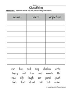 a worksheet with words that are in the same language and have been used to describe