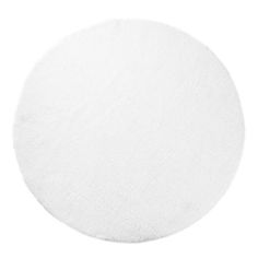 a round white rug on a white background