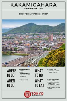 an advertisement for the tokyo metropolitan rail system, featuring mountains and buildings in the background