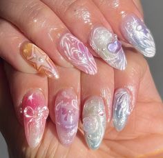 Rainbow Candy, Cute Gel Nails, Soft Nails, Kawaii Nails, Manicure Y Pedicure, Dream Nails, Funky Nails