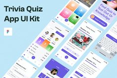 Trivia and Quiz App UI Kit Yes Or No Questions, Trivia Quiz, Game App, Trivia Games, Ui Kit, App Ui, Trivia, All About Time