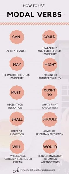 how to use modal verbs in english and spanish info graphic design typograph