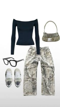 Ahs Outfits, Leeds Fest, Outfit Builder, Camo Outfit, Pinterest Fits, Hairstyle Examples, Venus Fashion, Camo Outfits, Camo Jeans