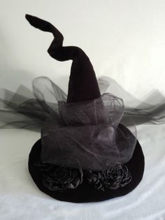 Item pictured is sold. Custom made to order only. Please contact us for pre-order and to schedule a reservation. Witch Hats, Halloween Hats, Pheasant Feathers, Hat Custom, Food Decor, Halloween 2, Wax Stamp, Custom Printed Fabric, Costume Hats