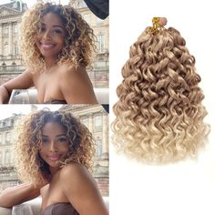 PRICES MAY VARY. Material: high quality kanekalon fiber , gogo curl Crochet hair Braids Synthetic Hair Attribute: 10inch/14inch/18inch/24inch(Color:#1B,#1B/27,1B/30#, 1B/BUG#,350#,1B/30/27#,#1B/4/30#,#27/613)45/55/75g/pack ,There are 5 packs, 430 g/lot. usually 5pack can be full a head .18 inches, 26+26Roots/pack Advantage: no smell, tangle free, natural and bright glow,smooth and soft waves,more stable, easy to install,please take care of your hair as carefully as you do your hair, which can pr Blond Water Wave Wig, Deep Wave Blonde, Ash Blonde Deep Wave Wig, Light Brown Water Wave Wig, Water Wave Crochet Hair, Senegalese Twist Crochet Hair, Water Wave Crochet, Ocean Wave Crochet Hair Amazon.com, Braiding Hair Extensions