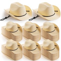 PRICES MAY VARY. Large Batch of Cowboy Hats in Bulk: you will receive 60 pieces western straw cowboy hats costume, the classic straw cowboy hats can be worn in most styles, and the sufficient quantity can fully meet your daily replacement needs or commercial use, giving you a nice shopping experience Reliable Material: this western cowboy hat set is made of quality paper straw, light and comfortable, will not make you feel hot, can effectively block the sun while being breathable, and reliable q Straw Cowboy Hats, Cowboy Design, Barn Dance, Country Theme Wedding, Straw Cowboy Hat, Western Cowboy Hats, Cowboy Party, Cowboy Outfits, Feeling Hot