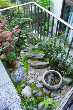 Japanese garden balcony, bamboo plants, stone pathways, Japanese maple, moss, stone bowl water feature balcony Tiny Japanese Garden, Low Maintenance Japanese Garden, Japanese Courtyard Garden Small Spaces, Japanese Style Garden Ideas, Indian Garden Ideas, Small Japanese Garden Ideas, Garden Oasis Ideas, Mini Japanese Garden, Japanese Courtyard Garden