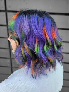 Halloween Inspired Hair Color, Halloween Haircolor, Spooky Hair Color, Crazy Hairstyles, Cosmetic Aesthetic