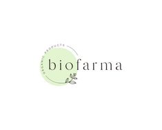 the logo for biofarma, an organic product that is made with natural ingredients