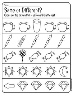 a worksheet with different shapes and lines to help students learn how to draw