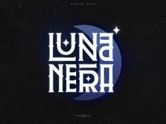 the logo for luna nerh, an electronic music band that is playing on stage