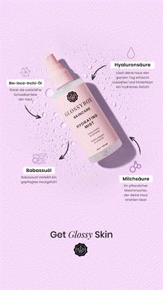 GLOSSYBOX Skincare Hydrating Mist Content Skincare Ideas, Skincare Newsletter, Product Marketing Design, Mist Skincare, Skincare Advertising, Skincare Poster, Products Design Ideas, Product Design Ideas