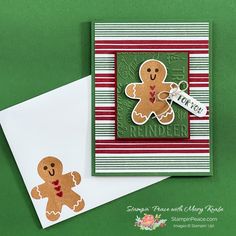 a close up of a greeting card with a ginger on it and a sticker