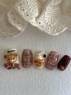 Teddy Bear Nails, Retro Nails, Magic Nails, Grunge Nails