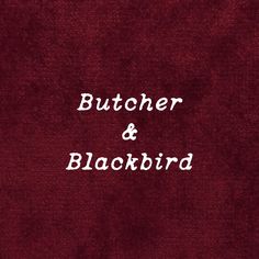 a red book cover with the words butcher and blackbird written in white on it